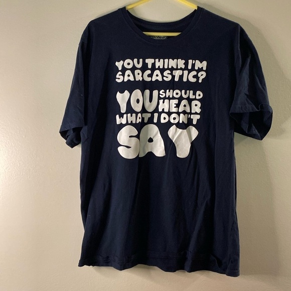 Action Apparel Other - Action Apparel Men’s  Cotton Navy Short Sleeve Shirt (Size XL)